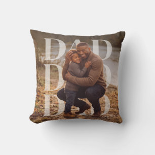 PhotoPop Dad Custom Family Phot Throw Pillow
