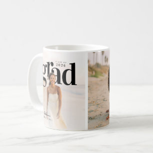 PhotoPop Lowercase grad 2026 Two Photo Graduation  Coffee Mug