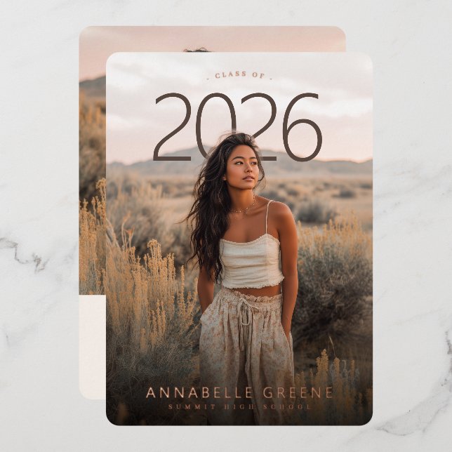 PhotoPop Modern Arch Photo Graduation Party (Front/Back)