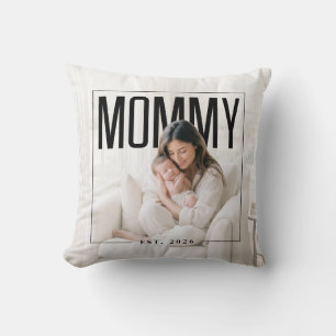 PhotoPop Mommy Est Custom Photo Throw Pillow