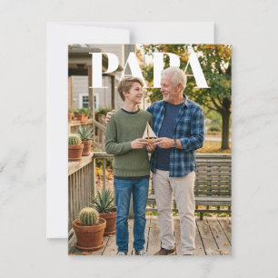 PhotoPop Papa (remove background) Father's Day Card