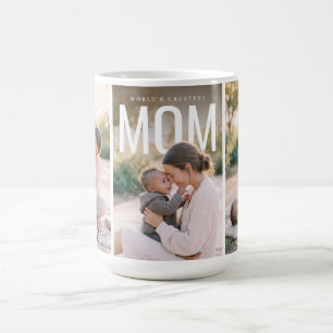 PhotoPop Worlds Greatest Mom 3 Photo Custom Coffee Mug