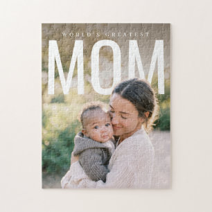 PhotoPop Worlds Greatest Mom Custom Photo Jigsaw Puzzle
