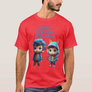 Photorealistic Chibi Boy "Hope Creates Miracle" T-Shirt