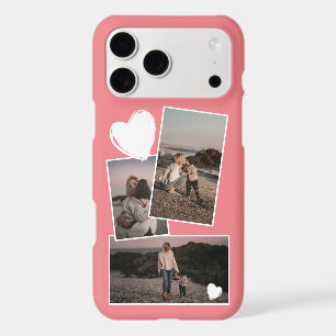 Photos And Heart On Coral Red Blush Peach Pink