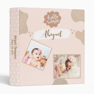 Photos Boho Beige Baby Girl 3 Anneau Classeur