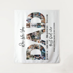 Photos Collage Gift for Dad Personalized Pictures  Tapestry