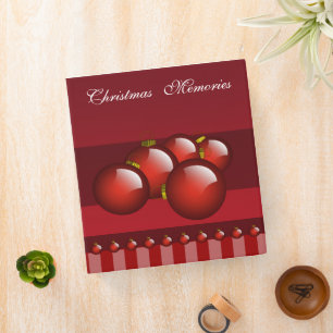 Photos de Noël Rouge Classeur avec bandes