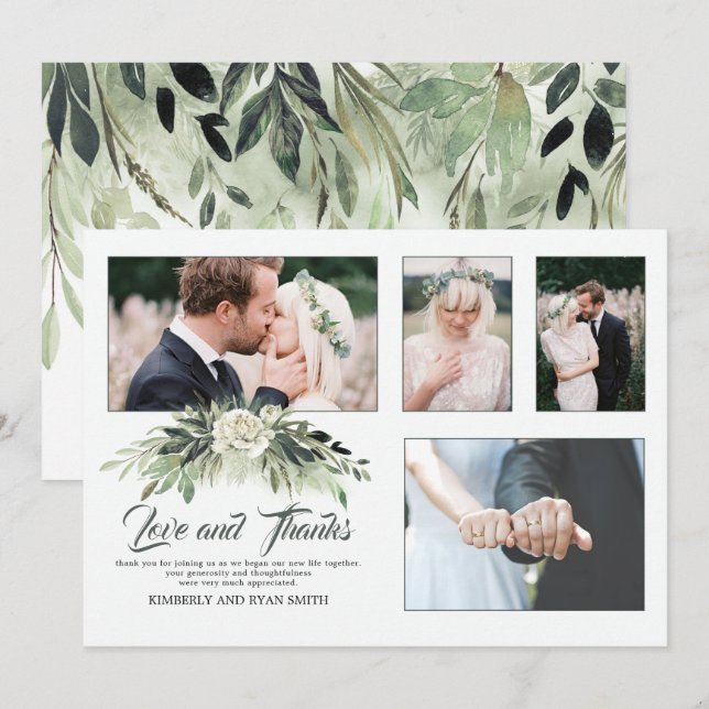 Photos de plusieurs Mariages | Carte de remercieme (Devant / Derrière)
