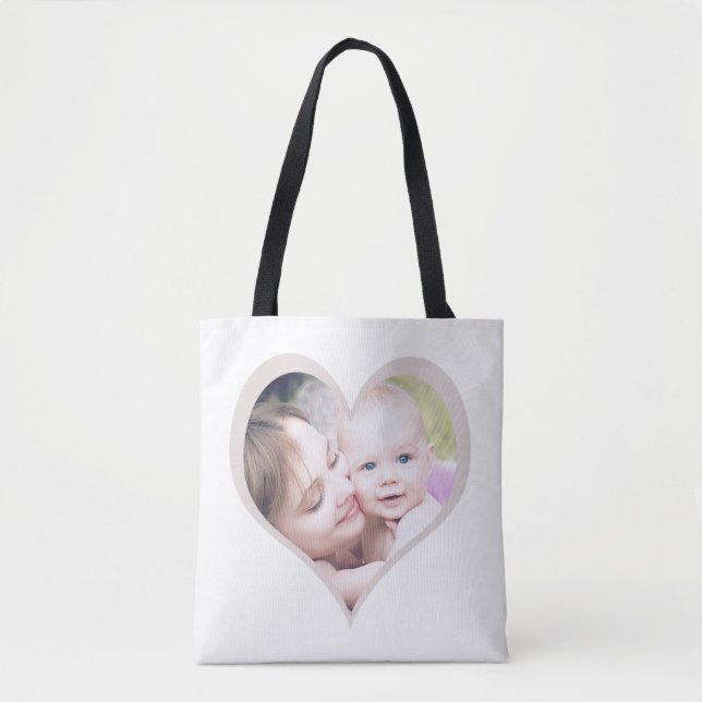 Photos in hearts custom Mother's Tote Bag (Front)