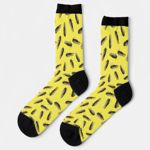 Photos of Cicadas, Bugs, Insects Bright Yellow Socks