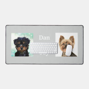 Photos personnalisées de petits chiens sur gris cl