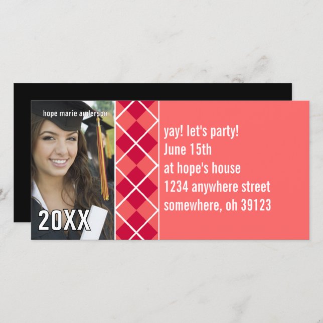 Photos Senior - Invitation de graduation 2010 (Devant / Derrière)