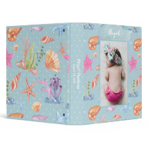  Photos Under the Sea Baby Girl 3 Ring Binder