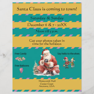 Photos With Santa In the Mall Flyer