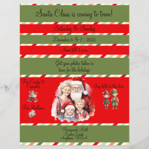 Photos With Santa In the Mall Flyer