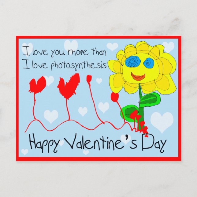Photosynthèse Carte postale Saint-Valentin (Devant)