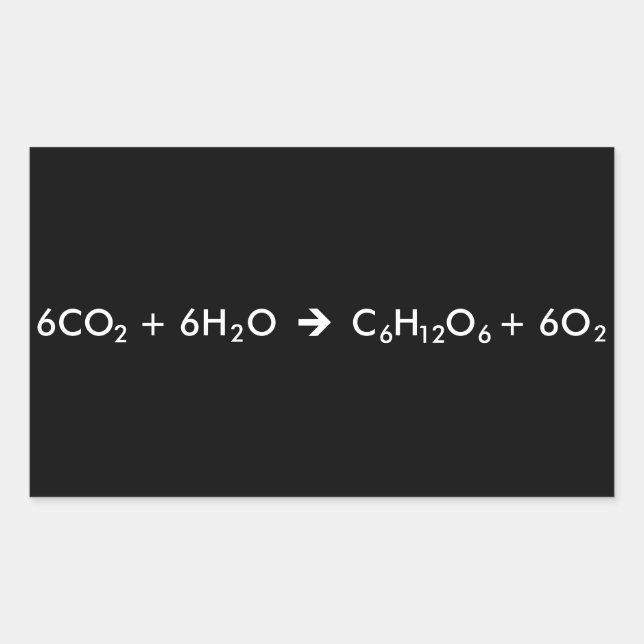 Photosynthesis Equation Sticker (Front)