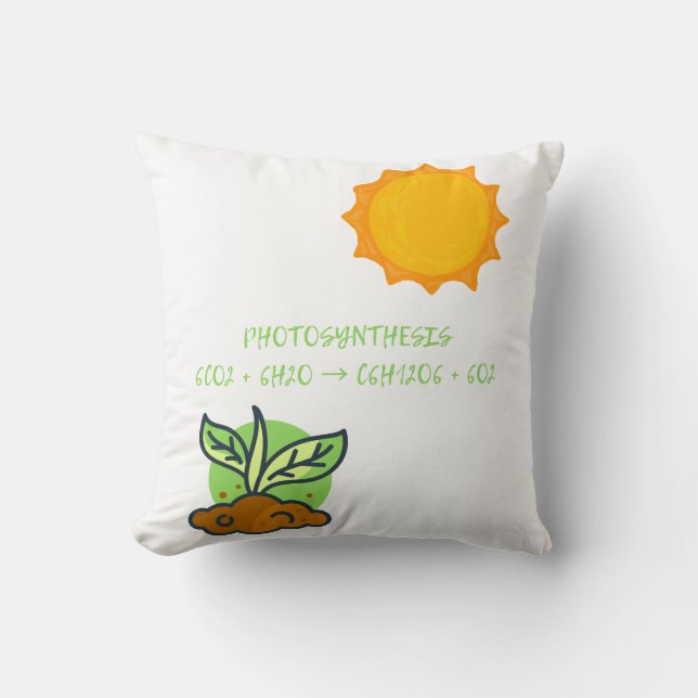 Photosynthesis Throw Pillow (Front)