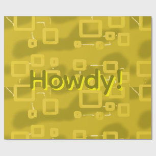 PHowdy Yellow Geometric Wrapping Paper