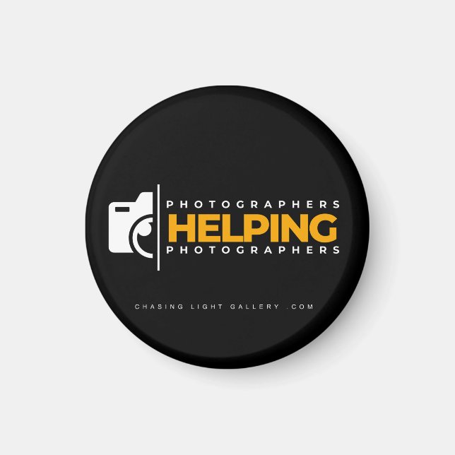 'PHP' Logo | Circle Magnet (Front)