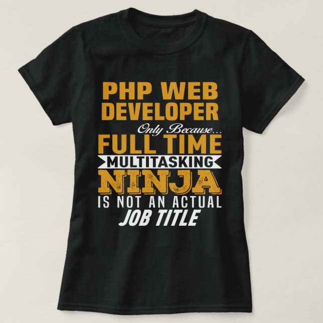 PHP Web Developer T-Shirt (Design Front)