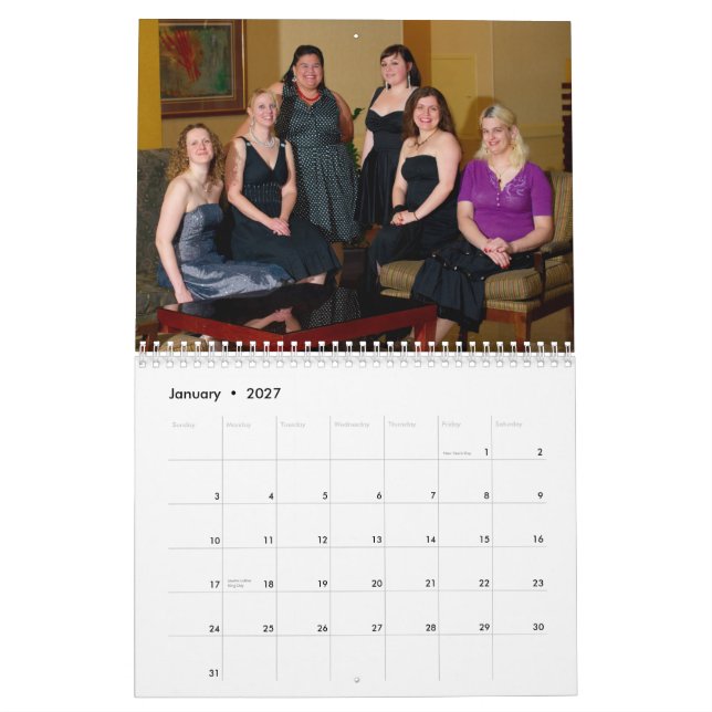 PHP Women 2010 (normal) Calendar (Jan 2027)