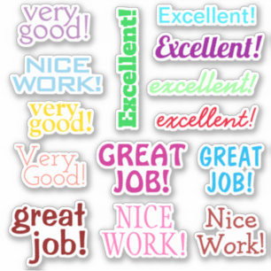Phrases d'encouragement scolaire Stickers