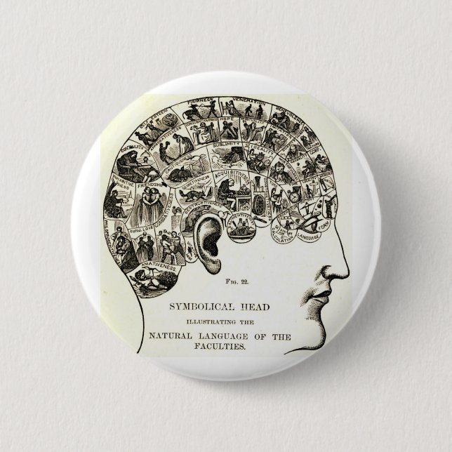 Phrenology 2 Inch Round Button (Front)