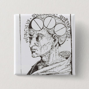 Phrenology 2 Inch Square Button
