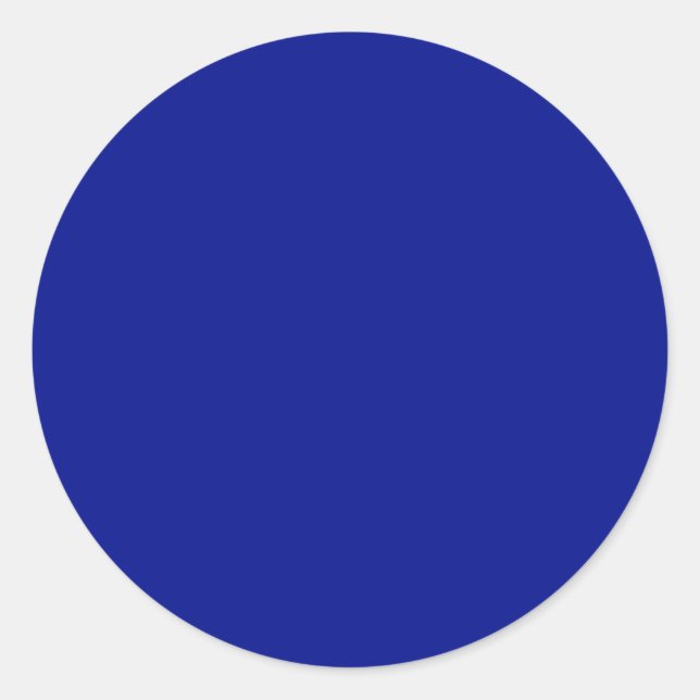 Phthalo Blue Solid Colour Classic Round Sticker (Front)