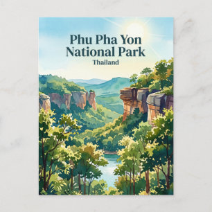 Phu Pha Yon National Park Thailand Postcard