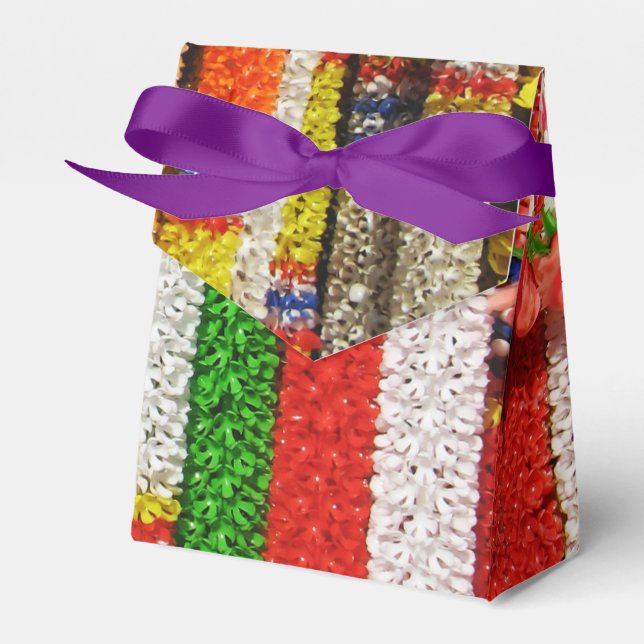 Phuang Maalai - Thai Floral Garland Favor Box (Front Side)