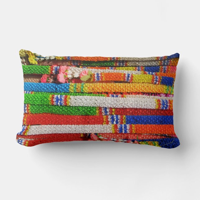 Phuang Maalai - Thai Floral Garland Lumbar Pillow (Front)