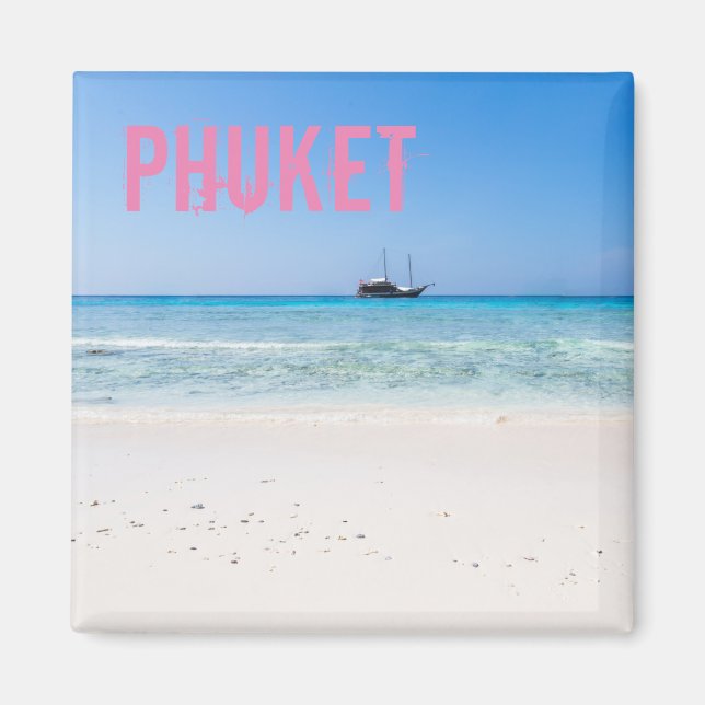 Phuket Beach Thailand souvenir Magnet (Front)