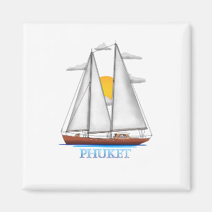 Phuket Coastal Nautical Sailing Sailor Magnet