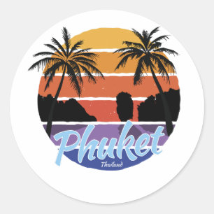 Phuket Sticker, Phuket Thailand Classic Round Sticker