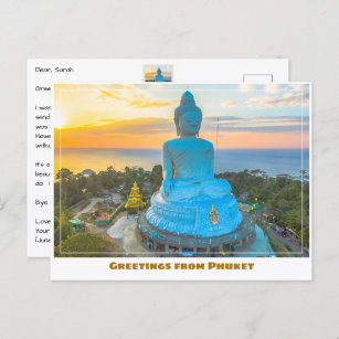 Phuket Thailand Featuring Big Buddha Modern Postcard