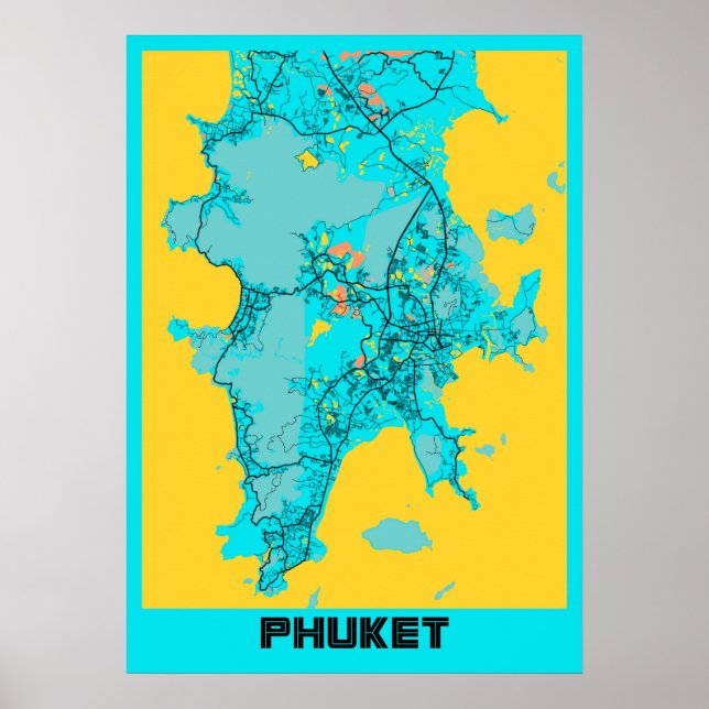 Phuket - Thailand Gloria City Map Poster (Front)