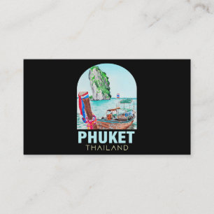 Phuket Thailand Travel Poster Summer Vacation Trav Business Card