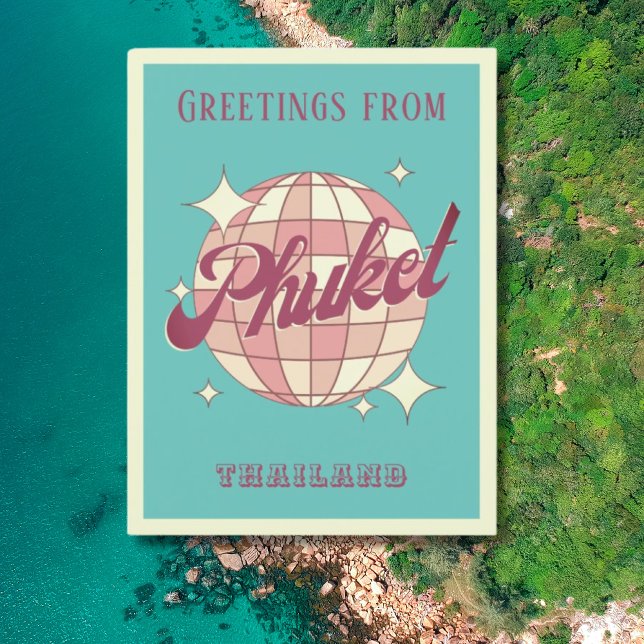 Phuket Thailand vacation Retro Vintage Postcard (Creator Uploaded)