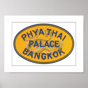 Phya Thai Palace Bangkok (white) Poster