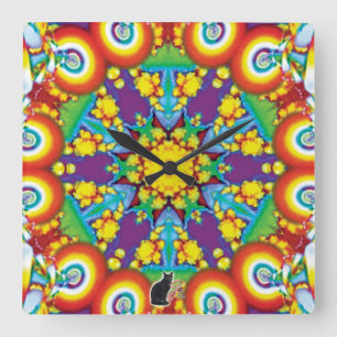 Phyletic Kaleidoscope Square Wall Clock