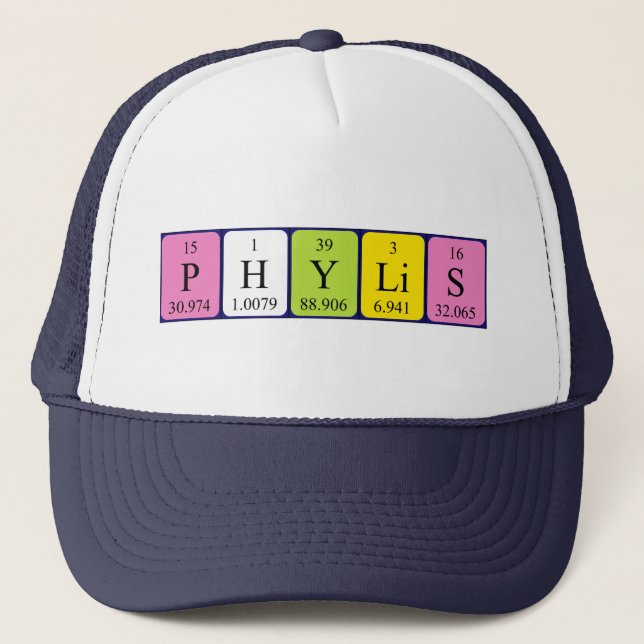 Phylis periodic table name hat (Front)