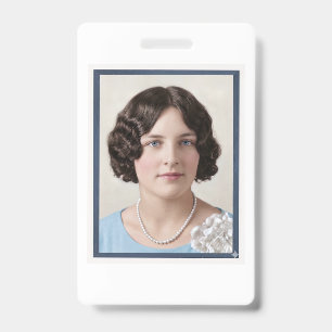Phyllis Talla Johnson Westerfield postcard Badge