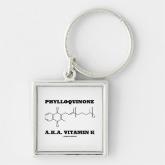 Phylloquinone A.K.A. Vitamin K (Chemical Molecule) Keychain
