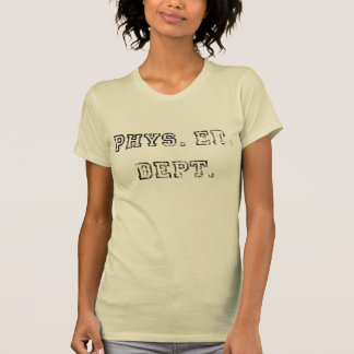 Phys. Ed. Dept. Distressed, black T-Shirt