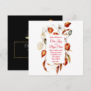 Physalis (Chinese Lantern) Wedding Invitation