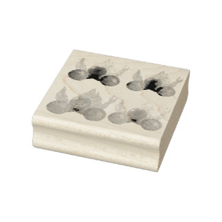 Physalis strawberry rubber stamp