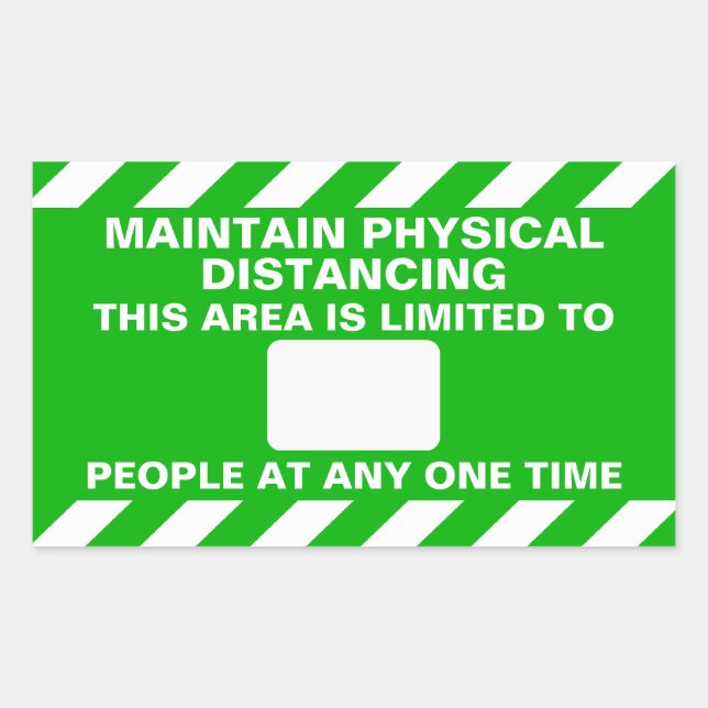 Physical Distancing Max. Occupancy Sticker (Front)